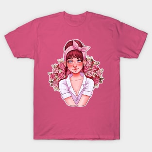 Girl with Roses T-Shirt